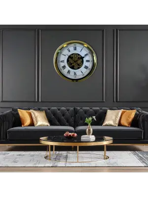 Aurelius Gold 60 Cm Çarklı Duvar Saati