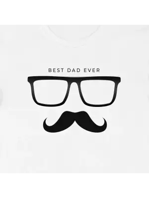 Babalar Günü Baskılı T-shirt - Beyaz