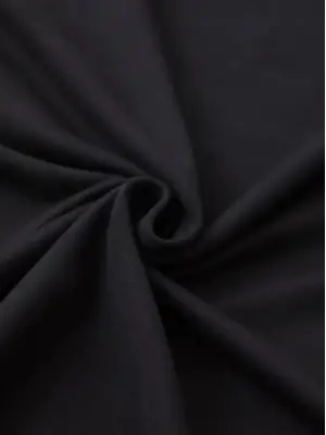 Baskılı Oversize Bisiklet Yaka T-shirt - Siyah