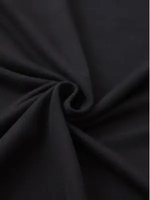 Baskılı Oversize Bisiklet Yaka T-shirt - Siyah