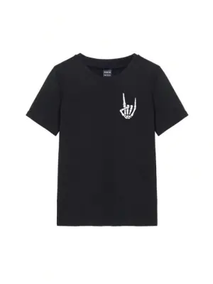 Baskılı T-shirt - Siyah
