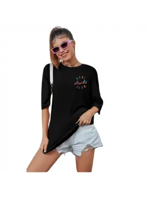 Baskılı T-shirt - Siyah