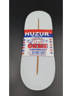 Beyaz - 1.5cm Paça Lastik Yassı Gniş 10mt.