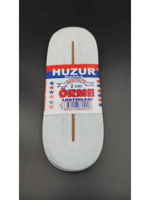 Beyaz - 2cm Paça Lastik Yassı Geniş 10mt