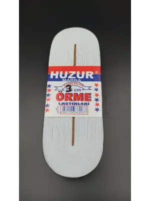 Beyaz - 3cm Paça Lastik Yassı Geniş 10mt.