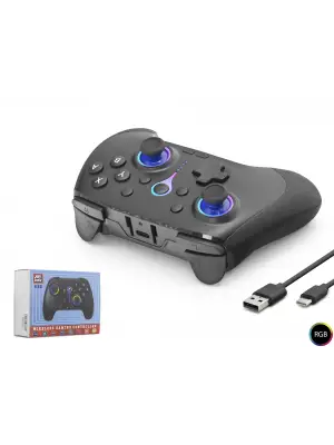 Bluetooth Gamepad Pc Ios Android Switch Ps3 Ps4 Uyumlu Rgb - Siyah ND505B