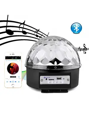 Bluetooth Sd Aux Usb Led Disko Lamba Topu Speaker