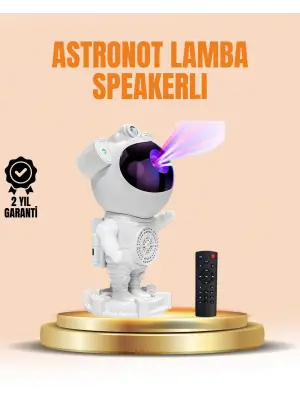 Bluetooth Ve Dahili Ses Özellikli Astronot Projeksiyon Lambası