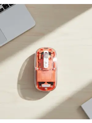 Bluetooth Ve Usb Destekli Kablosuz Şeffaf Mouse Sessiz Kullanım