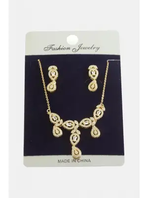 Damla Zirkon Taşlı Set Kolye