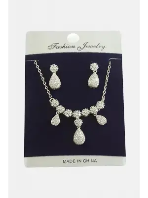 Damla Zirkon Taşlı Set Kolye