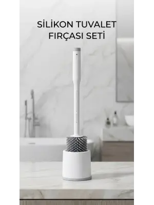 Deterjan Hazneli Ergonomik Silikon Tuvalet Fırçası