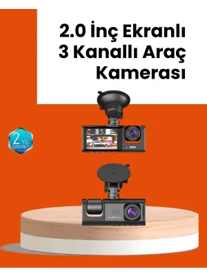 Full Hd Araç Kamerası  Çift Yönlü Kayıt Ve Darbe Sensörü