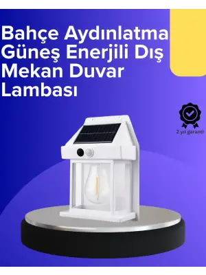 Güneş Enerjili Hareket Sensörlü Duvar Lambası
