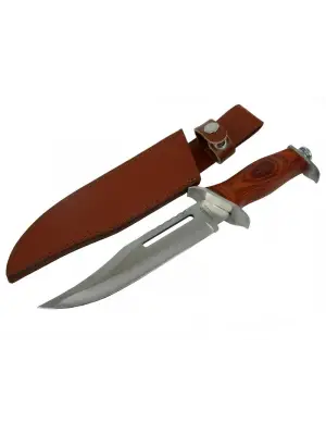 111 Rambo Bıçağı 32 cm - Ahşap Metal Saplı, Perçinli