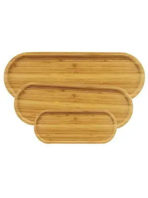 3lü Oval Sunum Tabağı Seti