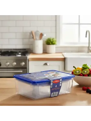 4lü Köşeli Saklama Kabı Seti