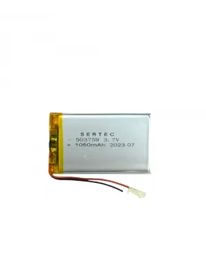 503759 3.7V 1200 MAh Li-Polymer Pil (Devreli/1.5A)