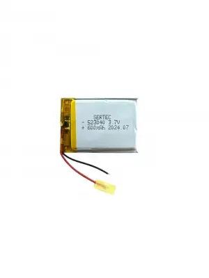 523040 3.7V 600 MAh Li-Polymer Pil (Devreli/1.5A)