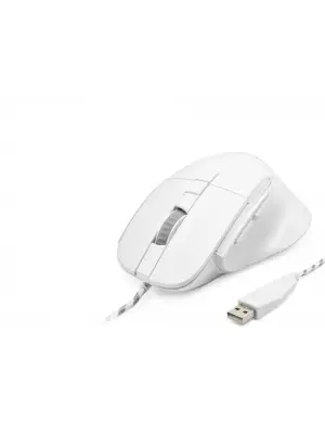 7D Ergonomi̇k Kablolu Ofi̇s Mouse 3600 Dpi - Beyaz ND1209W