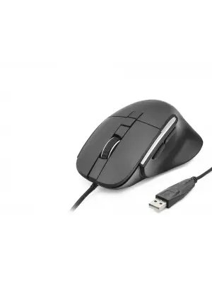 7D Ergonomi̇k Kablolu Ofi̇s Mouse 3600 Dpi - Siyah ND1209B