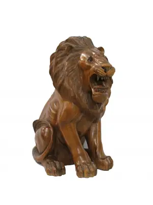 Ahşap Aslan Figürü 50 cm