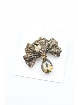 IEG - Çiçek Broş - Bronz