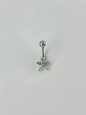 IEG - Çiçek Detaylı Göbek Piercing