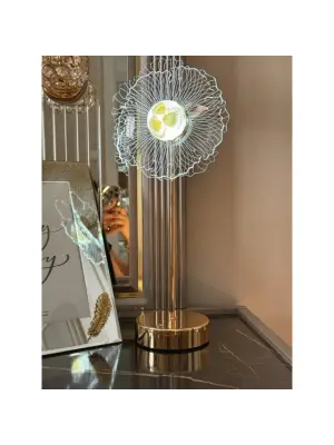 Çiçek Tasarımlı LED Masa Lambası