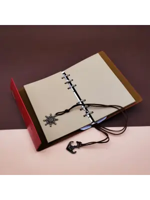 Deri Pusula Tasarımlı Defter