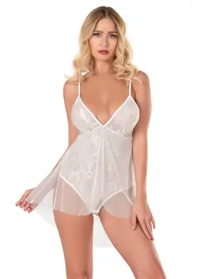 ieg™ Ekru Jakarlı Bodysuit Gecelik