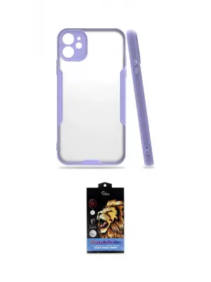 ieg™ iPhone 11 Kılıf Atlas Asil Serisi - Siyah Buffer Hayalet Cam Ekran Koruyucu