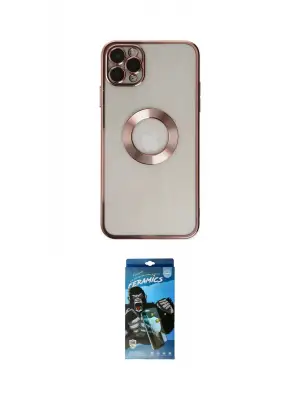 ieg™ iPhone 11 Pro Kılıf Pusula Form - Siyah 34D Izgaralı Cam