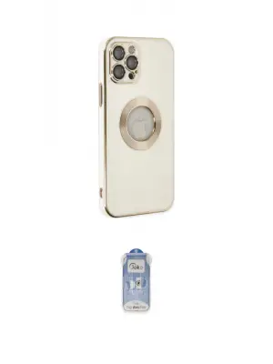 ieg™ iPhone 12 Pro Max Kılıf İz Form Serisi - Siyah Joko Magic 5D Cam