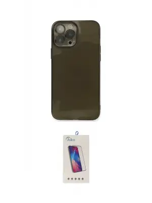 ieg™ iPhone 13 Pro Max Kılıf Ahenk Doku - Siyah Joko 5D Cam