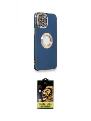 ieg™ iPhone 14 Pro Max Kılıf İz Form Serisi - Siyah Buffer Cam Ekran Koruyucu