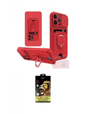 ieg™ iPhone 14 Pro Max Kılıf Vadi Form Prime - Siyah Buffer Cam Ekran Koruyucu