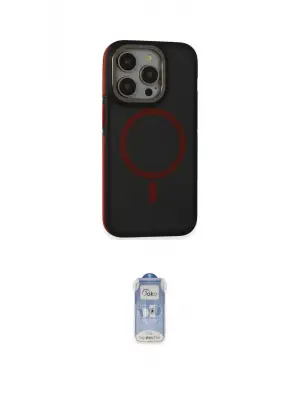 ieg™ iPhone 15 Pro Max Kılıf Ahenk Form Serisi - Siyah Joko Magic 5D Cam