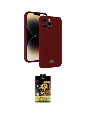 ieg™ iPhone 15 Pro Max Kılıf Vadi Çizgi Prime - Siyah Buffer Cam Ekran Koruyucu