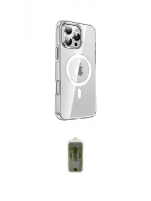 ieg™ iPhone 16 Pro Kılıf Nova Doku - Siyah Joko Magic 5D Hayalet Cam