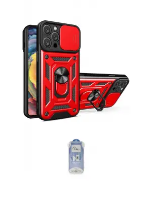 ieg™ iPhone 16 Pro Max Kılıf Ahenk Klasik - Siyah Joko Magic 5D Cam