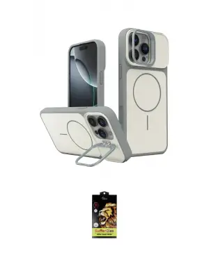 ieg™ iPhone 16 Pro Max Kılıf İz Modern Prime - Siyah Buffer Cam Ekran Koruyucu