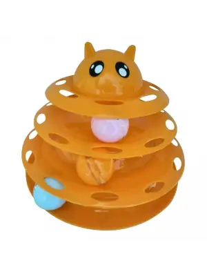 Kedi Başlıklı 3 Katlı Kedi Oyuncağı