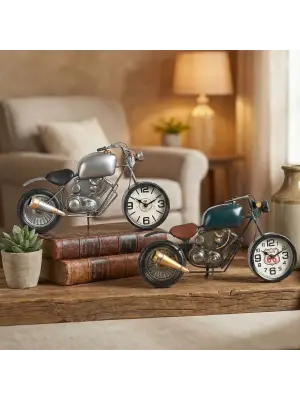 Klasik Motor Tasarımlı Masaüstü Saat