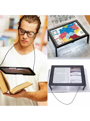 Led Işıklı Kitap  Okuma Büyüteç
