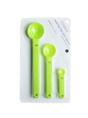 Ölçme Kaşıklı Poşet Klipsi 3lü Paket