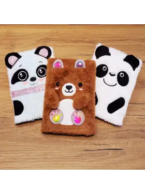 Panda Tasarımlı Peluş Defter