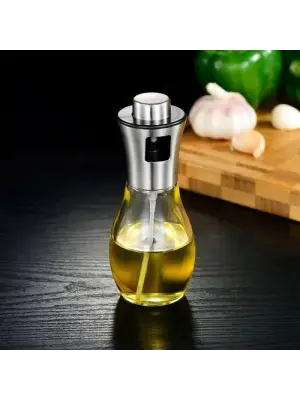 Paslanmaz Çelik Başlıklı Cam Sprey Yağdanlık