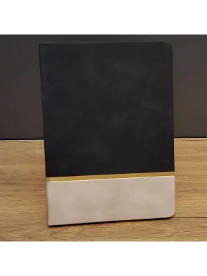 Siyah Çizgili Deri Defter