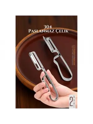 Soyacak Seti- Sebze Soyacağı Profesyonel Paslanmaz Çelik 2 li SET 722013